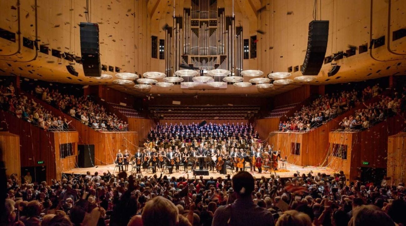 Sydney Symphony Orchestra on the Concert Hall Stage, 2015. [Photo: Robert Catto]