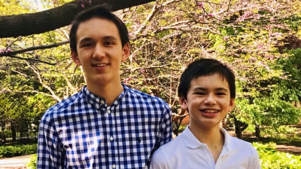 Louis Auxenfans, 16, clarinet & piano; Henry Auxenfans, 13, violin