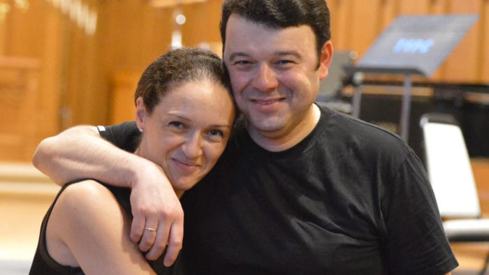 Pianist Angela Yoffe and violinist Vadim Gluzman.