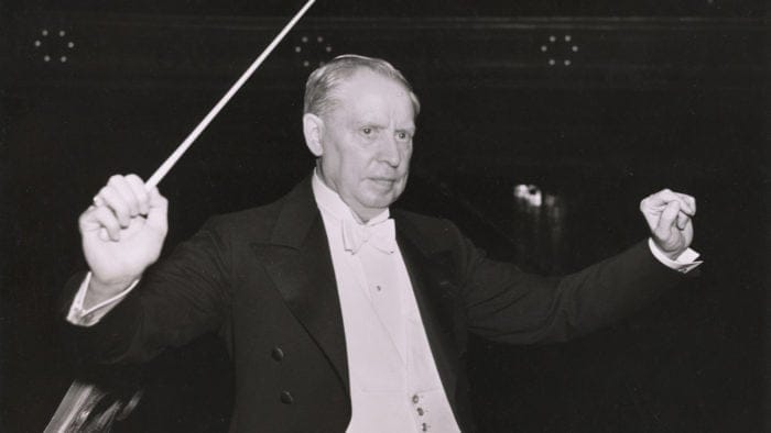 Frederick Stock in Orchestra Hall ca. 1930 (Photo: Jun Fujita courtesy of the Rosenthal Archives of the Chicago Symphony Orchestra)