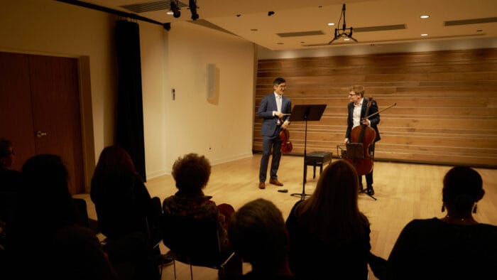 Brian Hong and Alexander Hersh perform at Guarneri Hall