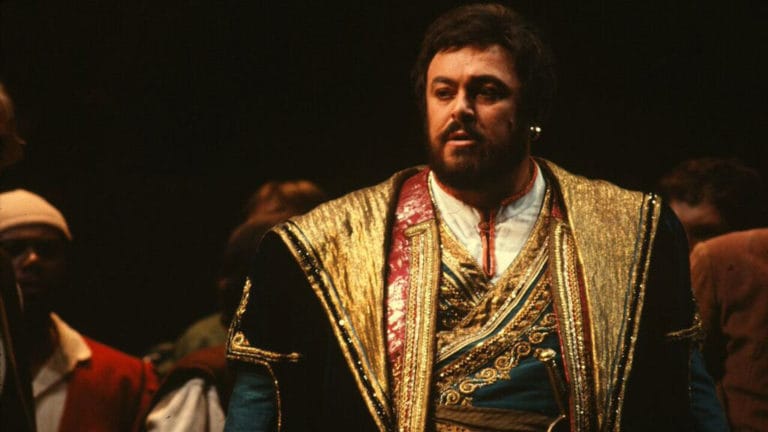 Luciano Pavarotti as Enzo Grimaldo in the SF Opera’s 1979 production of La Gioconda (Photo: Ron Scherl)