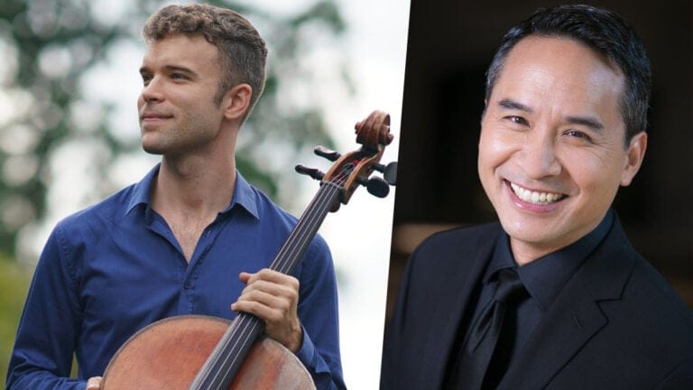 Cellist Rainer Crosett and pianist Kuang-Hao Huang