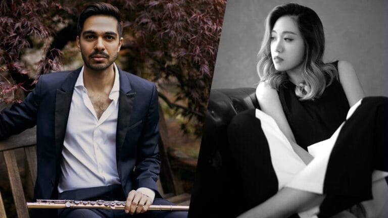 Flute player Amir Hoshang Farsi and pianist Yun Janice Lu