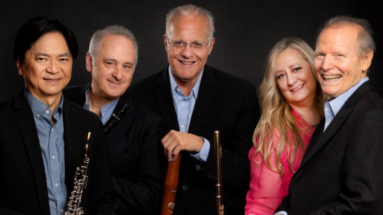 Windscape — five instrumentalists — pose together
