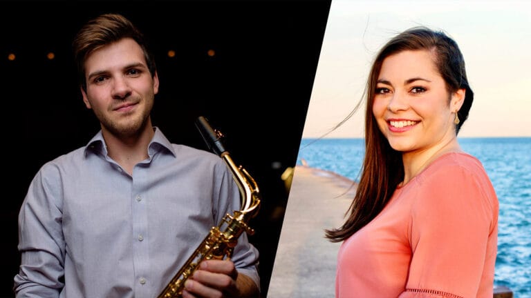 Richard Brasseale, saxophone, and Lillia Woolschlager, piano
