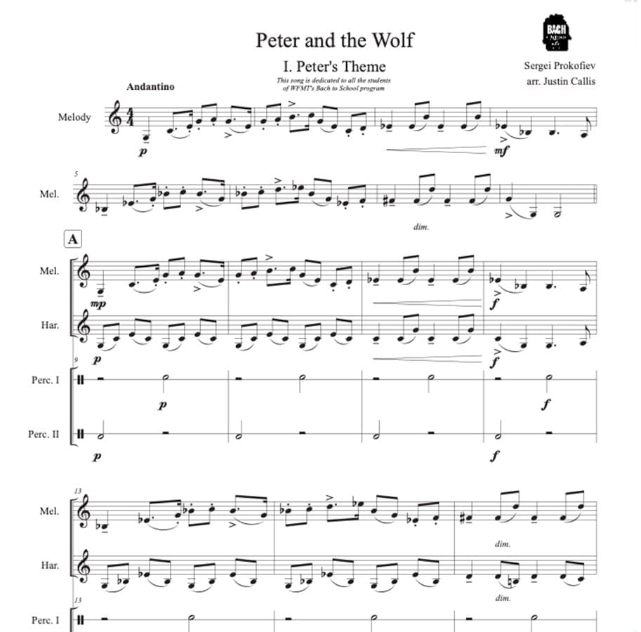 Peter and the wolf score