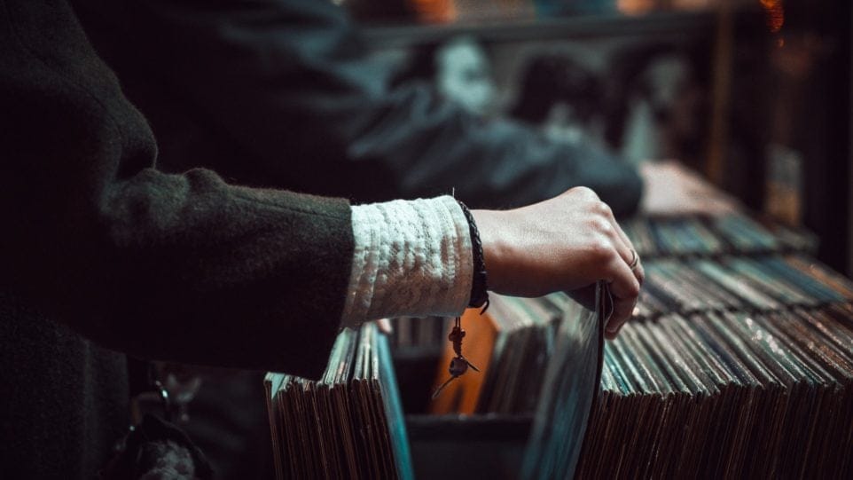 The nostalgic factor of flipping through the stacks of LPs