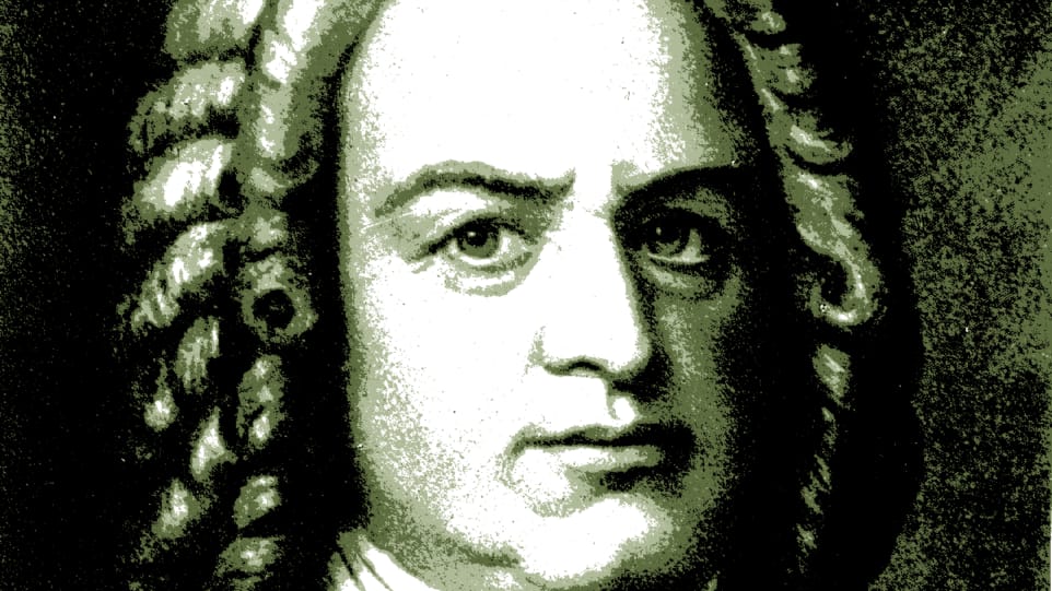 Edited portrait of JS Bach