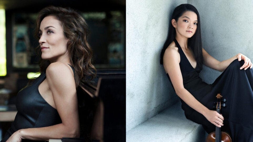 Violinist Janet Sung (Photo: Lisa Marie Mazzucco) and Pianist Marta Aznavoorian