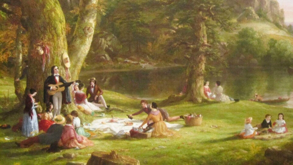 painting of 19th picnickers