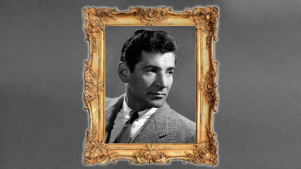 Leonard Bernstein in a picture frame