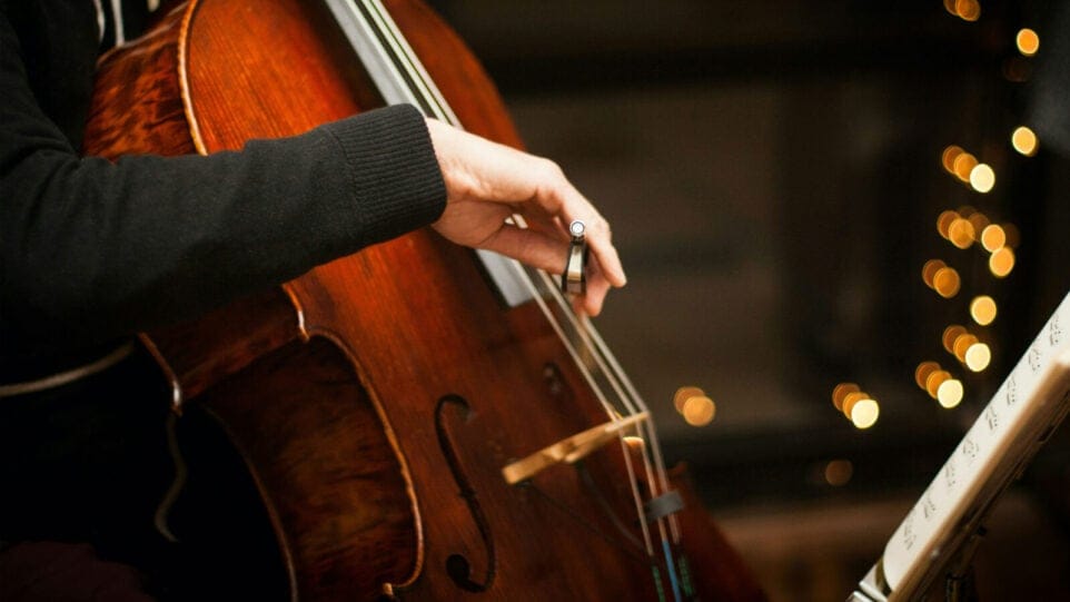 Playing Cello in Concert