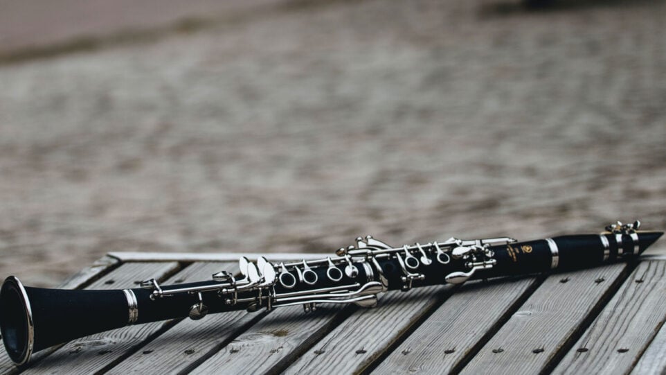 Clarinet on a table