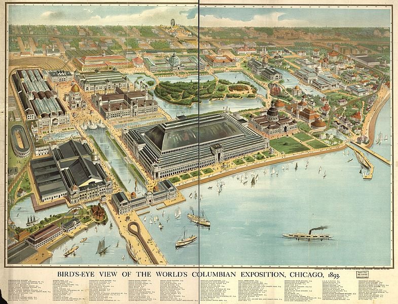 Birds Eye view of Chicago's Columbian Exposition of 1893