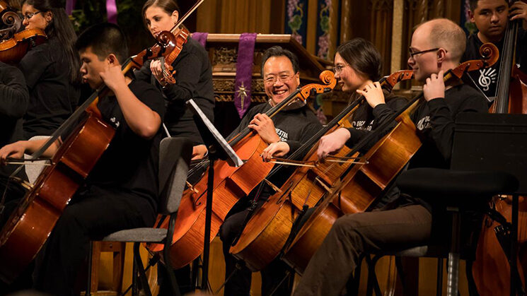 o-Yo Ma joins members of the Civic Orchestra of Chicago