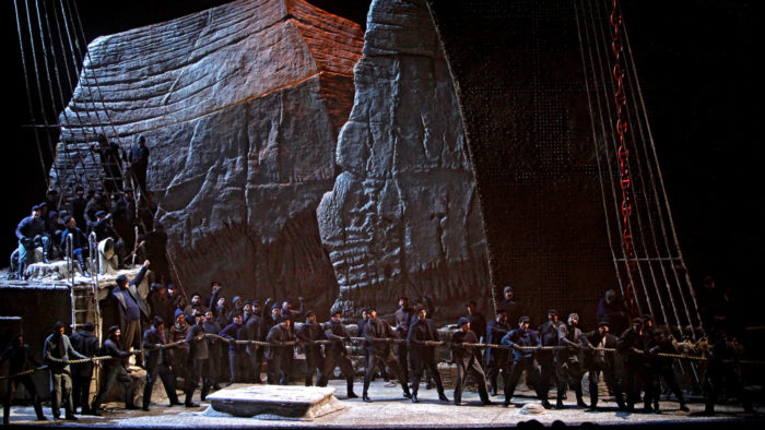 A scene from Wagner's Der fliegende Holländer. (Photo by Cory Weaver/Metropolitan Opera)