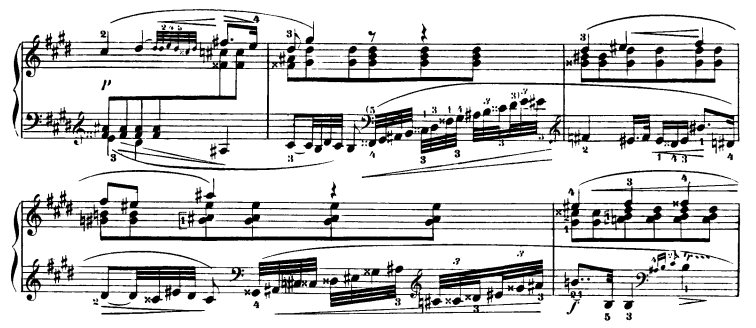 Chopin etudes: Detail of the cello etude