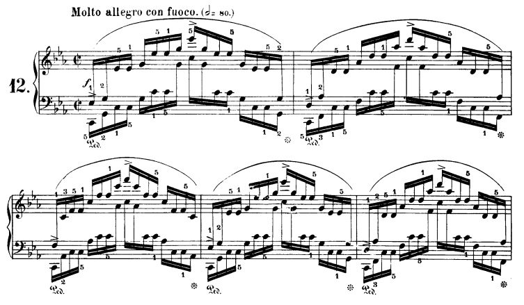 Chopin etudes: detail op op 25 no. 13