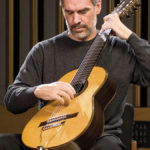 Paul Galbraith plays his distinctive, eight-string Brahms Guitar during a master class at the University of Southern California. (Photo: Peter Mackay)