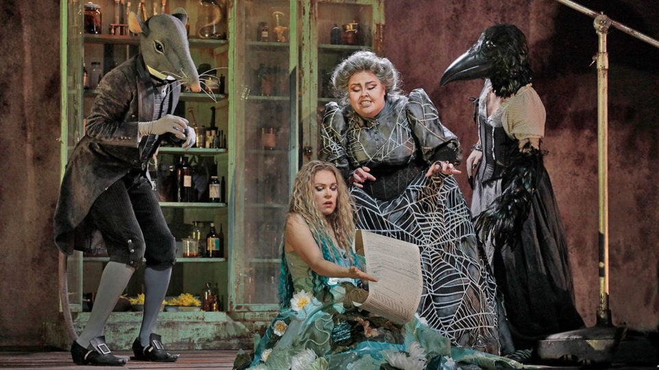 Kristine Opolais in the title role and Jamie Barton as Ježibaba in Dvořák's Rusalka. Photo by Ken Howard/ Metropolitan Opera.