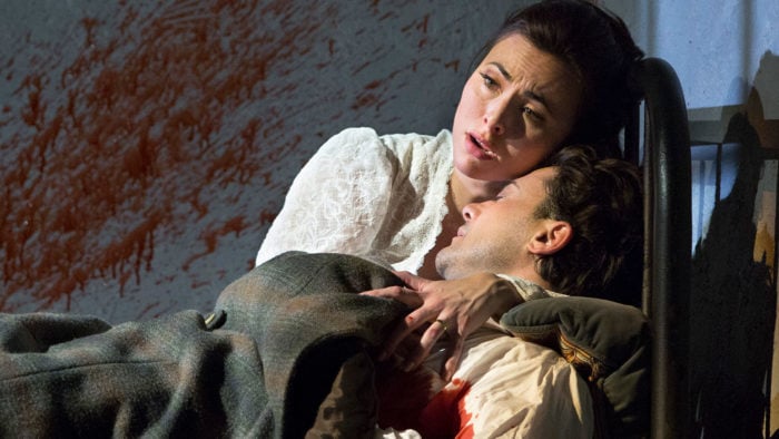 Isabel Leonard as Charlotte and Vittorio Grigolo in the title role of Massenet's Werther. (Photo: Marty Sohl/Metropolitan Opera)