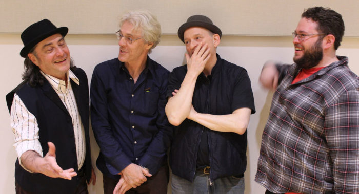 Composer Stewart Copeland and librettist/director Jonathan Moore with the Fiesta Team!