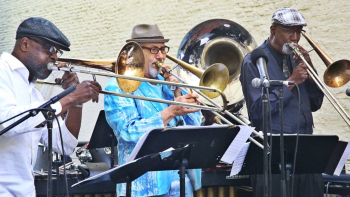 The Saints and Aint’s Brass Choir perform at the Look + Listen Festival on May, 21st 2017