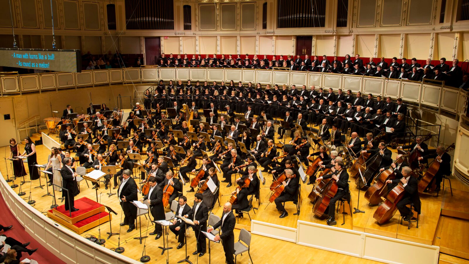 Maestro Riccardo Muti leads the CSO along with Ambrogio Maestri, Eleonora Buratto, Luca Salsi, Rosa Feola, and Saimir Pirgu in a performance of Verdi's Falstaff (Photo by Todd Rosenberg Photography) 