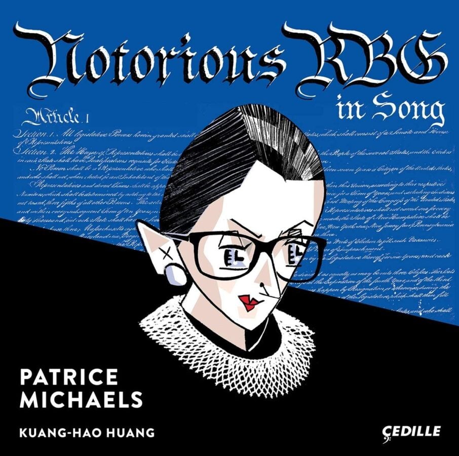 The Notorious RBG in Song, released on Cedille records, features album art by Tom Bachtell, known for his illustrations for The New Yorker