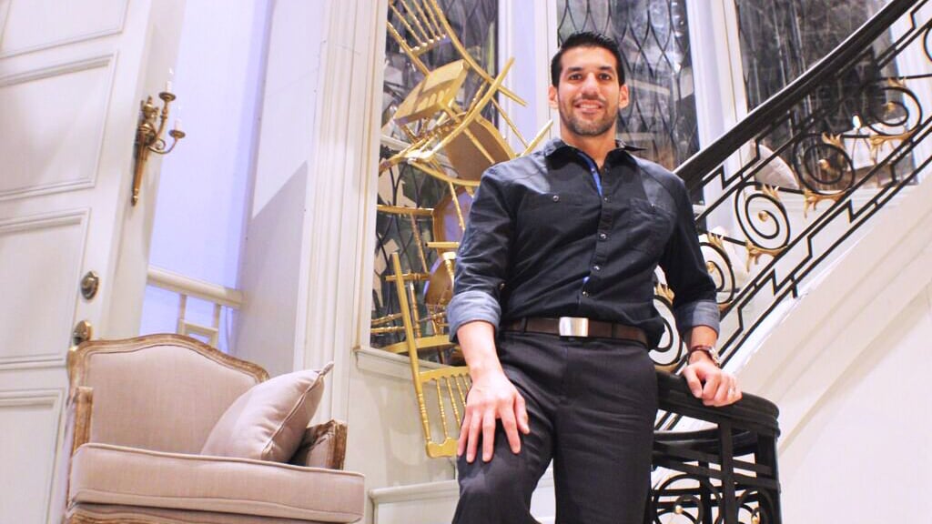 Composer Jimmy López on the set of “Bel Canto,” in its world-premiere production at Lyric Opera of Chicago, which commissioned the opera. The set is designed by David Korins.