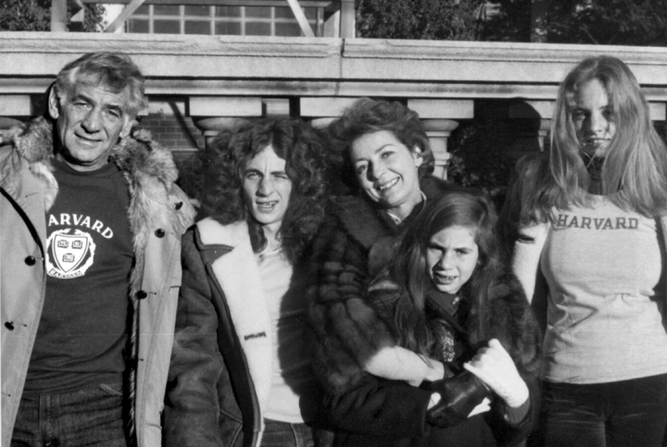 Leonard, Alex, Felicia, Nina and Jamie Bernstein, c. 1970s