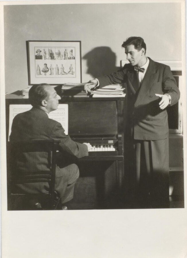 Leonard Bernstein and Aaron Copland, c. 1950s, shared exclusively with WFMT courtesy of the Bernstein family