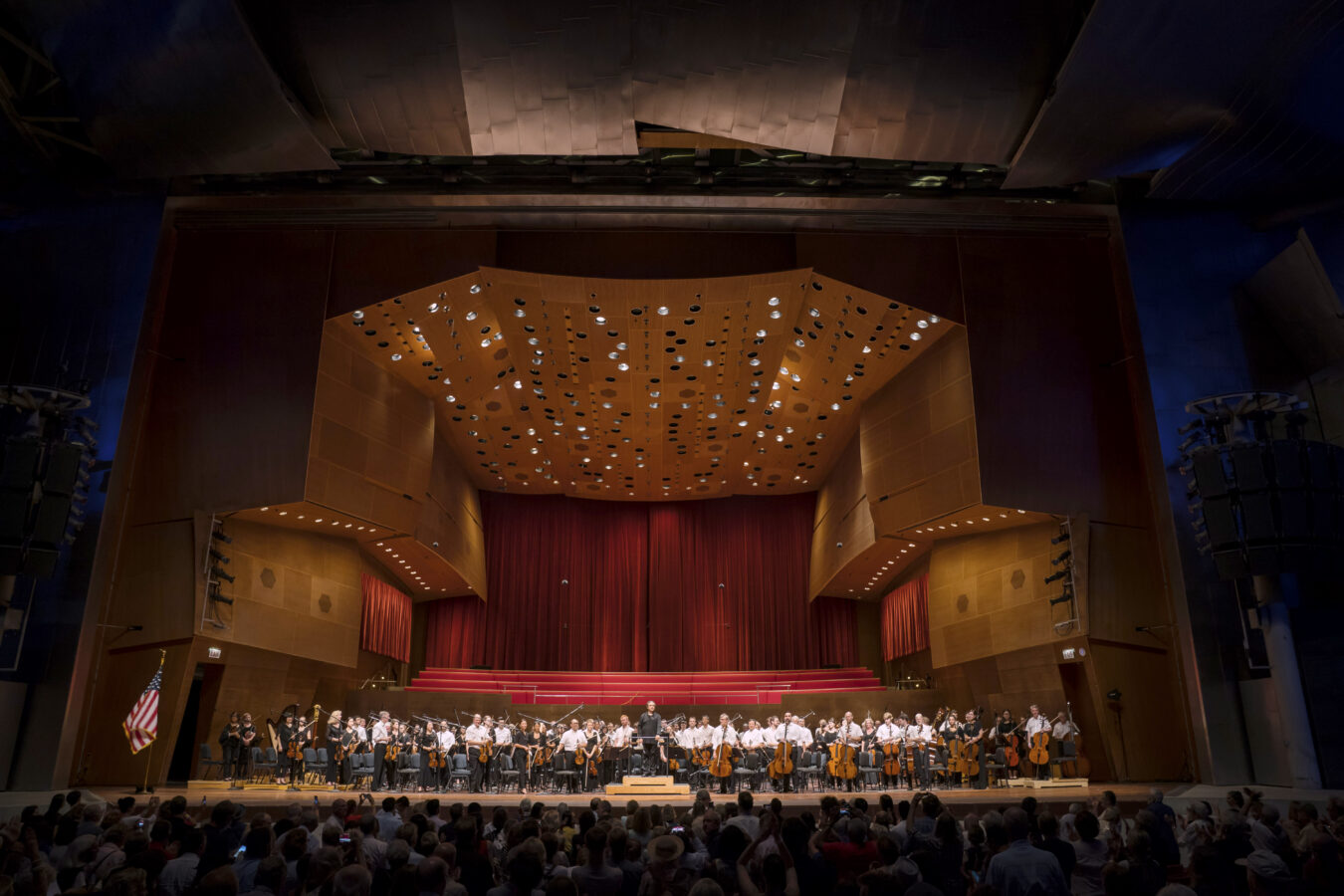 To close the program for the “Concert for Chicago,” Zell Music Director Riccardo Muti led the Chicago Symphony Orchestra and Civic Orchestra of Chicago in Tchaikovsky’s 1812 Overture. (Photo: Todd Rosenberg)