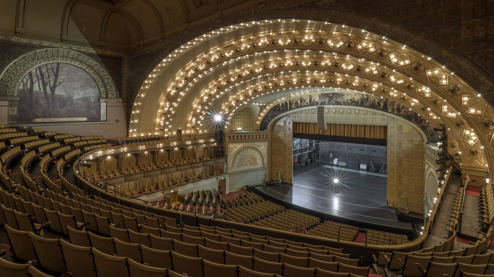 striking modern-day view of empty Auditorium Theater