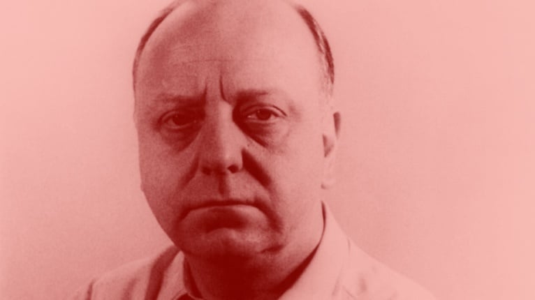 Composer Virgil Thomson, looking stern