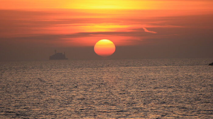 Sunrise over Lake Michigan