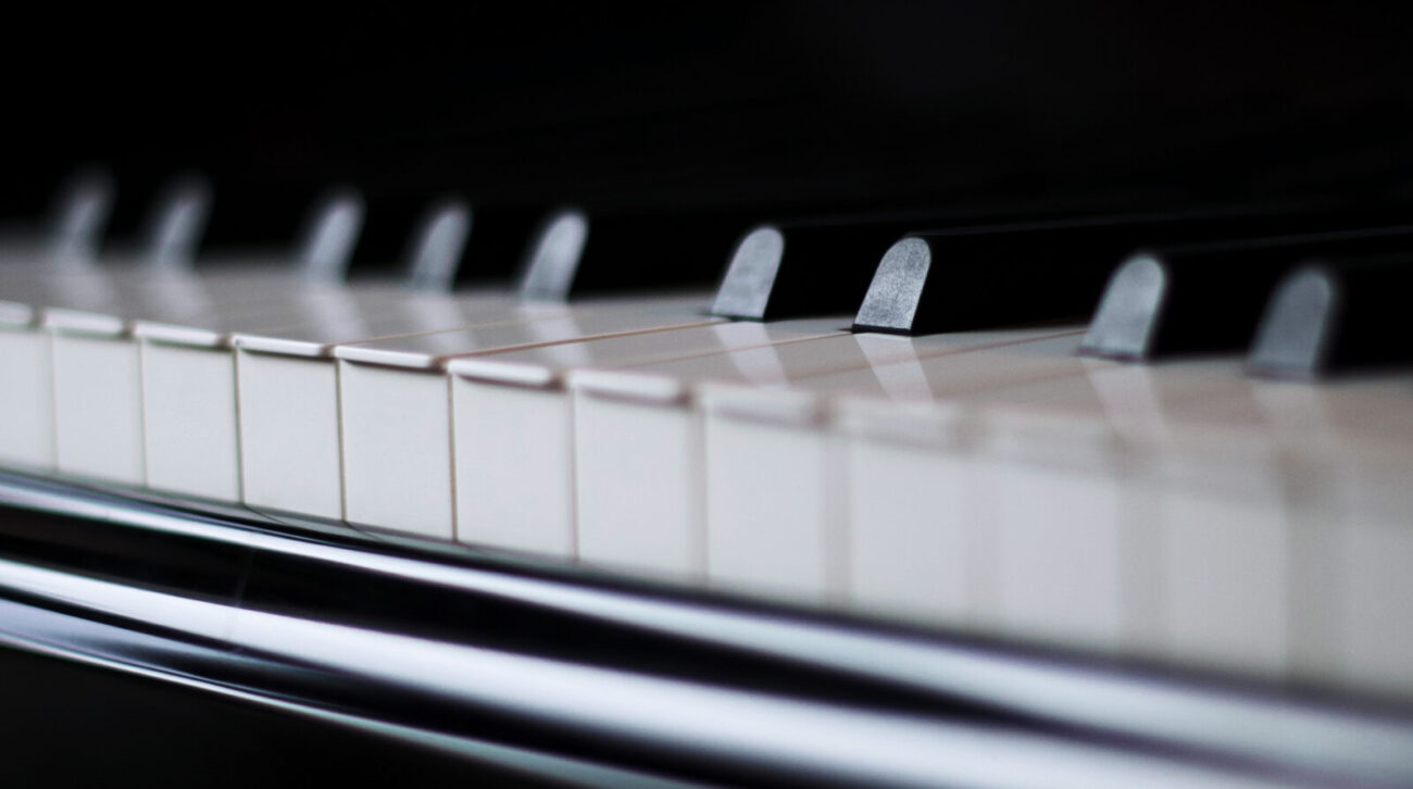 closeup of a piano