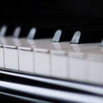 closeup of a piano