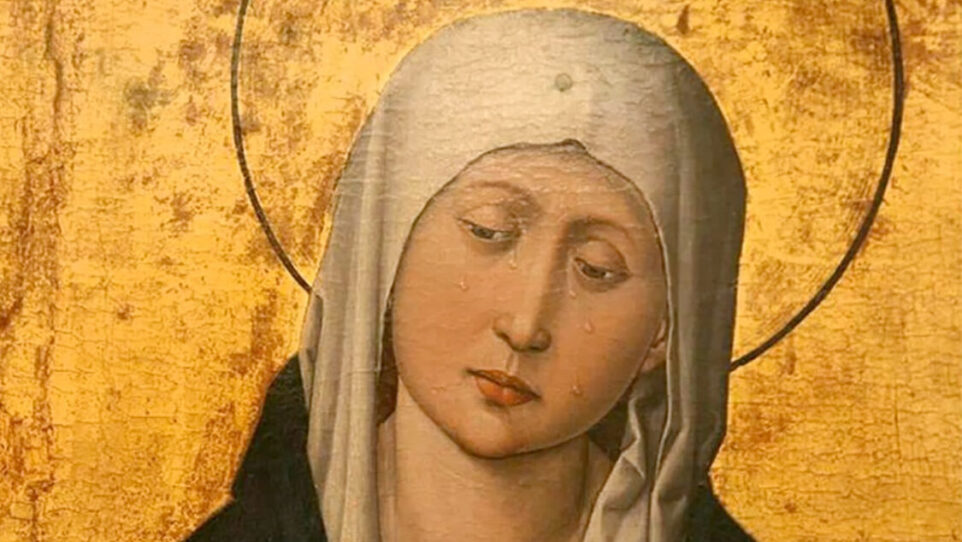 the face of a grieving woman from the first decade, Common Era