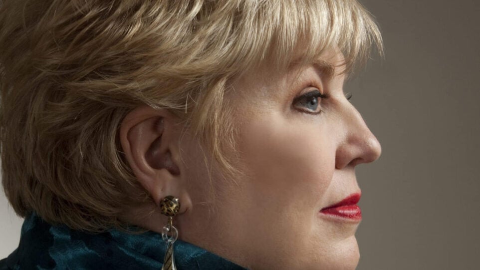 Profile of elegant looking woman