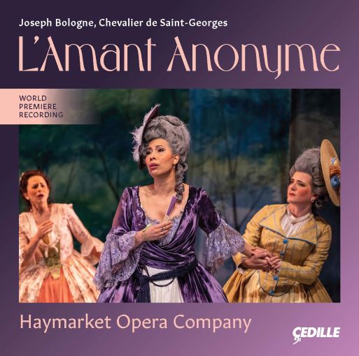 Album cover for Cedille Records' forthcoming release of the Haymarket Opera performance of "L'Amant Anonyme"