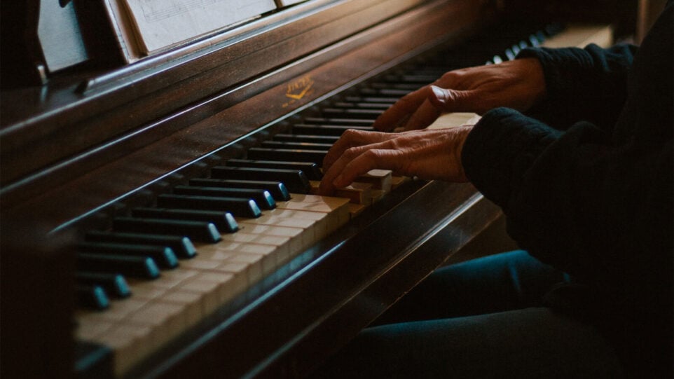 playing piano