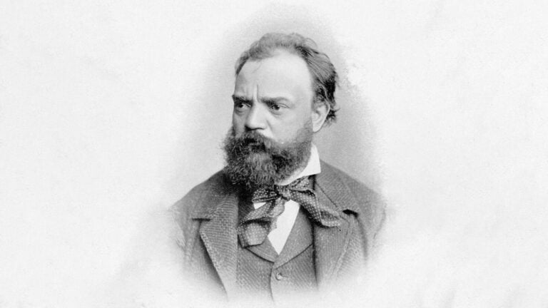 Dvořák, Antonin in black and white photo