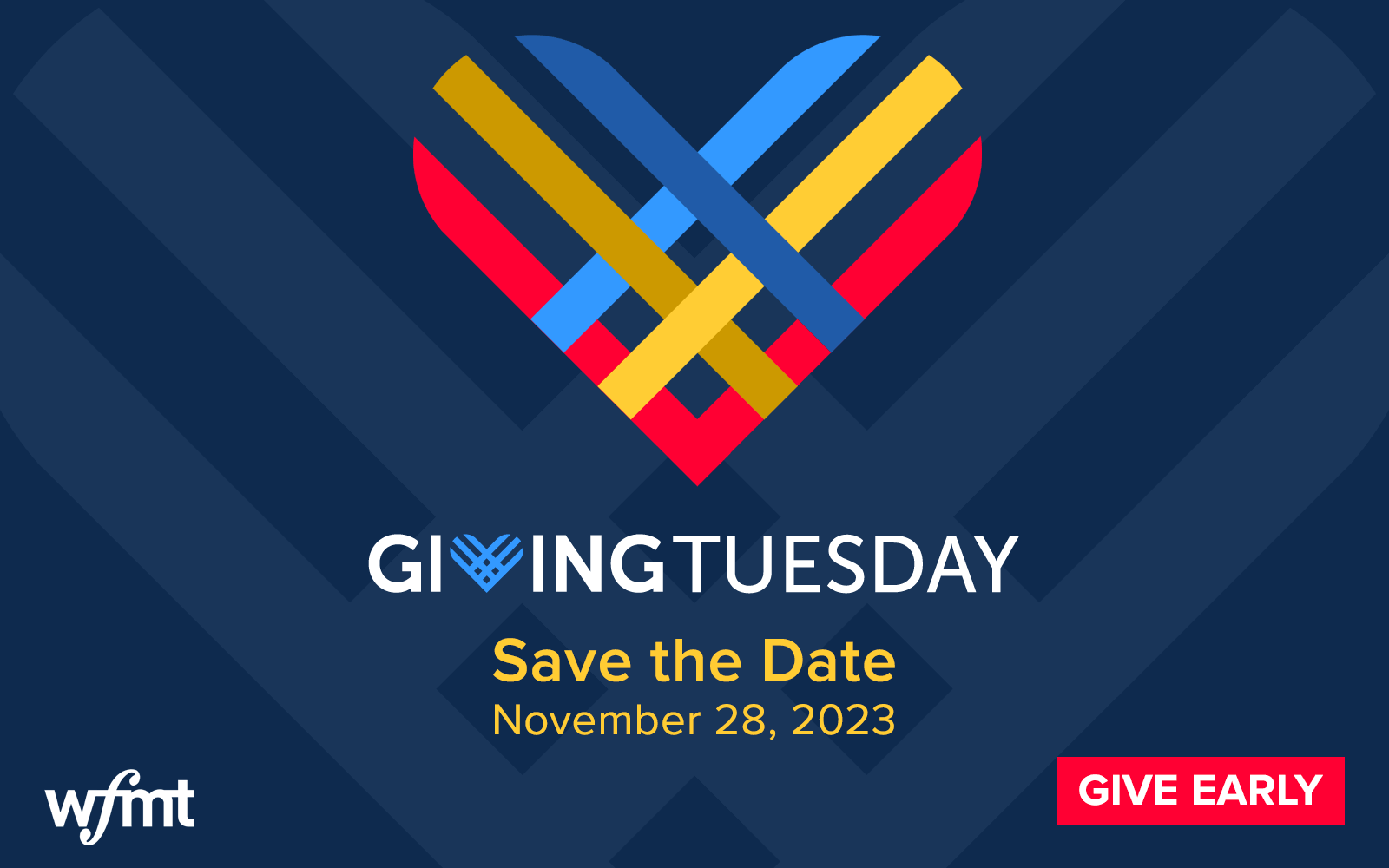 Save the date, donate to WFMT on Giving Tuesday!