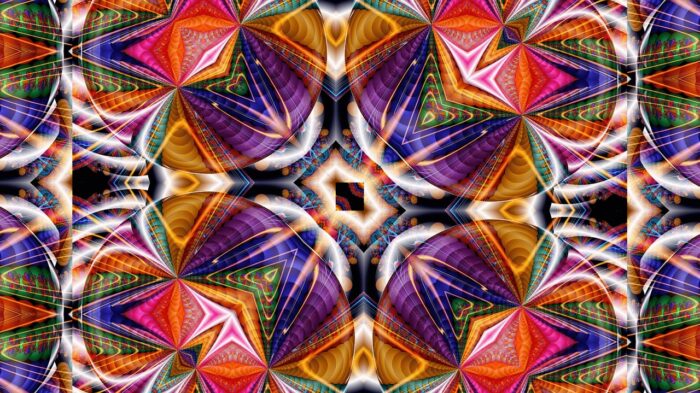 multicolored geometric shapes