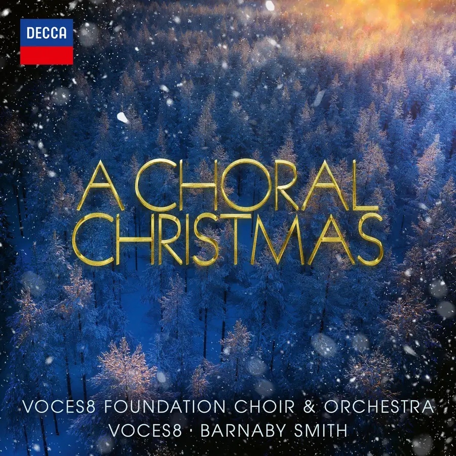 Album cover for 'A Choral Christmas', with the album title in embossed gold print