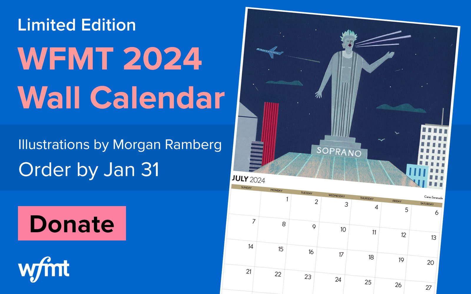 Get Your WFMT 2024 Calendar today!