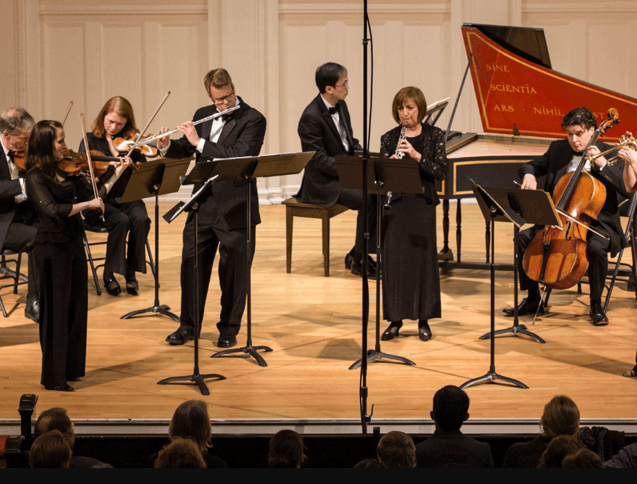 Instrumentalists of the Bach Week Festival performing on stage