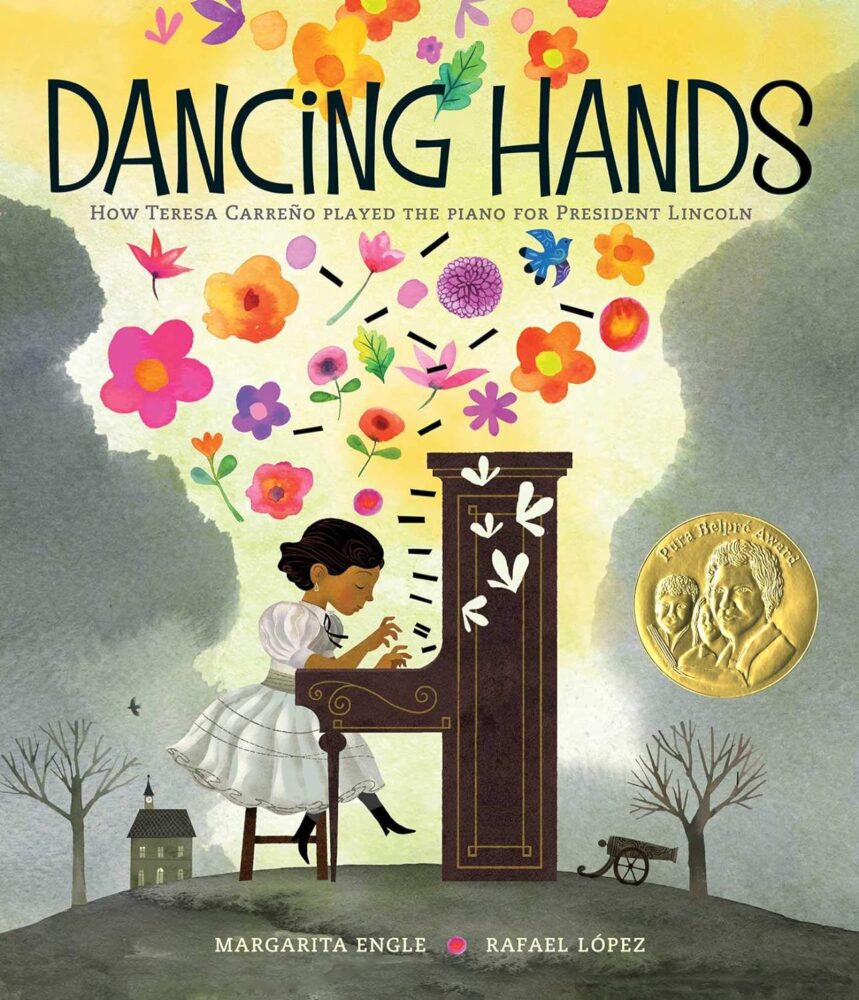 book cover for Dancing Hands: How Teresa Carreño Played the Piano for President Lincoln